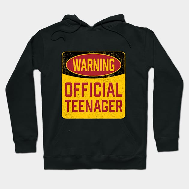 13th Birthday - Warning Official Teenager Hoodie by Kudostees